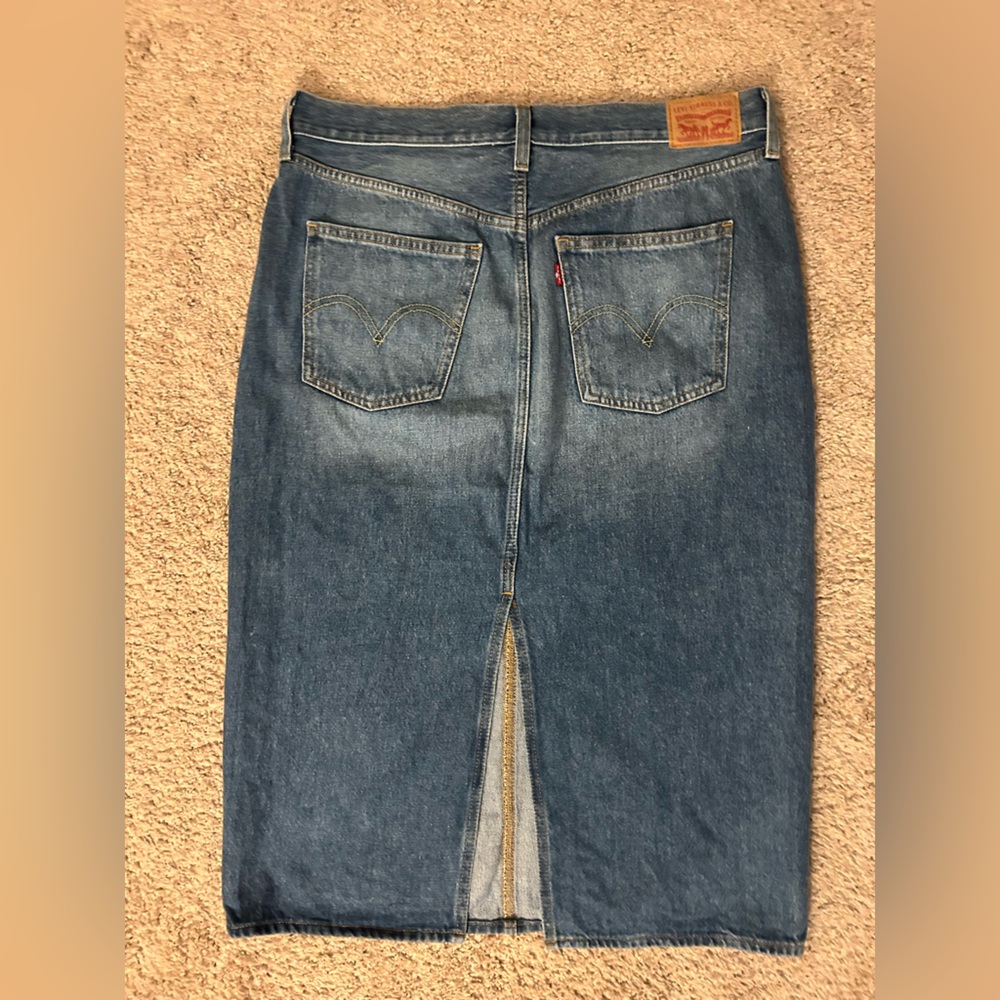 Levi's Blue Denim Pencil Skirt - Picture 5 of 9